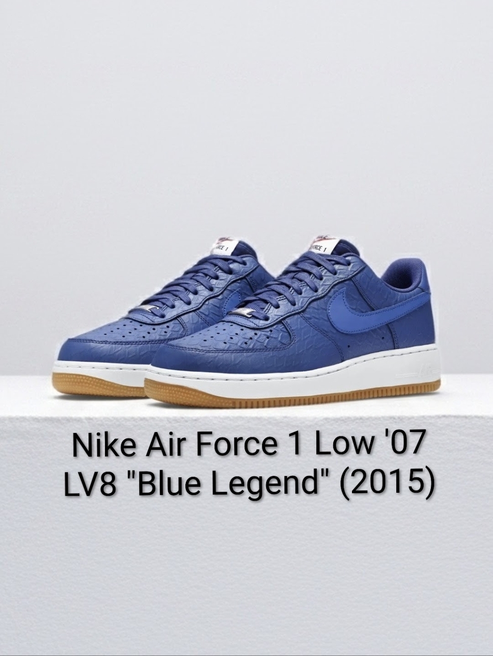 Nike Air Force 1 Low '07 LV8 "Blue Legend" (2015) Mens 10.5 EUC